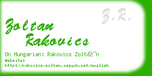 zoltan rakovics business card